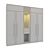 Modern Wardrobe with Textured Finish 3D model small image 4