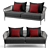 Outdoor Comfort: Talenti 2 Seater Sofa 3D model small image 1