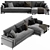 Contemporary DAVIS L-shaped sofa: Frigerio Salotti 3D model small image 2