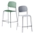 Modern Eco-Friendly Counter Stool 3D model small image 1