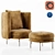 Minotti Swivel Armchair: Modern Elegance 3D model small image 1