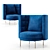 Minotti Swivel Armchair: Modern Elegance 3D model small image 2