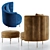 Minotti Swivel Armchair: Modern Elegance 3D model small image 3