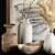 White Pampas Ceramic Vase 3D model small image 2