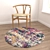 Versatile Round Carpets Set 3D model small image 4