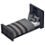 Modern Bed with Dual Color Options 3D model small image 2