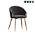 Elegant Velvet Dining Chair 3D model small image 4