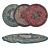 Round Rug Set: 6 Carpets 3D model small image 1