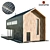 Sleek Modern Home Design 3D model small image 1