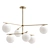 Sleek Milk Sphere Chandelier 3D model small image 1