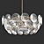 Elegant Glass Disc Chandelier 3D model small image 1