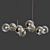 Stunning Staggered Glass Chandelier 3D model small image 1