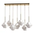 Elegant Milk Glass Chandelier 3D model small image 1