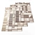 Modern Textured Rugs Set 3D model small image 1