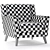 Stylish Alisa Mid Century Armchair 3D model small image 4