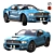 Ford GT500 Sport Blue 3D Model 3D model small image 1