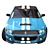 Ford GT500 Sport Blue 3D Model 3D model small image 6