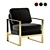 Luxury Modern Glam Armchair 3D model small image 1