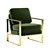 Luxury Modern Glam Armchair 3D model small image 3