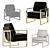Luxury Modern Glam Armchair 3D model small image 4
