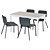 Modern 5-Piece Dining Set 3D model small image 1