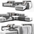 Modern Gray Sofa: 3D Render & Formats 3D model small image 2