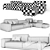 Modern Gray Sofa: 3D Render & Formats 3D model small image 3