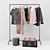 Elegant Wardrobe Set with Stand 3D model small image 1