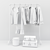 Elegant Wardrobe Set with Stand 3D model small image 4