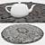 Round Carpet Set - Versatile and Detailed Carpets for All Perspectives 3D model small image 3