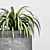 Rustic Grey Vase with Green Plants 3D model small image 2