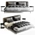 Meridiani Luxury Bed 3D model small image 1