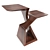 Sleek Sapele Beverage Stand 3D model small image 1