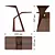 Sleek Sapele Beverage Stand 3D model small image 4