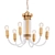 Modern Lucite Brass Chandelier 3D model small image 1