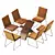 Modern Dining Set: Contemporary Tables & Chairs 3D model small image 1