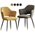 Eva Carver Dining Chair: Luxurious Velvet Seating 3D model small image 2