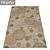 Luxury Textured Carpet Set 3D model small image 2