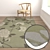 Luxury Rug Collection: Set of 3 High-Quality Carpets 3D model small image 5