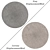 Round Carpets Set 188: Versatile Rug Collection for V-Ray and Corona 3D model small image 2