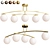 Eurosvet Bronx Gold Ceiling Chandelier 3D model small image 1