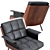 Luxury Daiki Leather Armchair 3D model small image 2