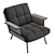 Luxury Daiki Leather Armchair 3D model small image 4