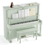 Vintage Piano Decor Set 3D model small image 6