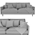 Cozy Comfort: MODDA Soft Sofa 3D model small image 3