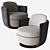 3D Miles Swivel Lounge Chair 3D model small image 2