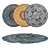 Round Carpets Set with Various Textures 3D model small image 1