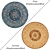 Round Carpets Set with Various Textures 3D model small image 2