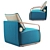 Adex Lounge Armchair: Chic, Comfortable, and Stylish 3D model small image 2