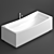 Clou Hammock: Standalone Acrylic Bathtub with Overflow and Siphon 3D model small image 1